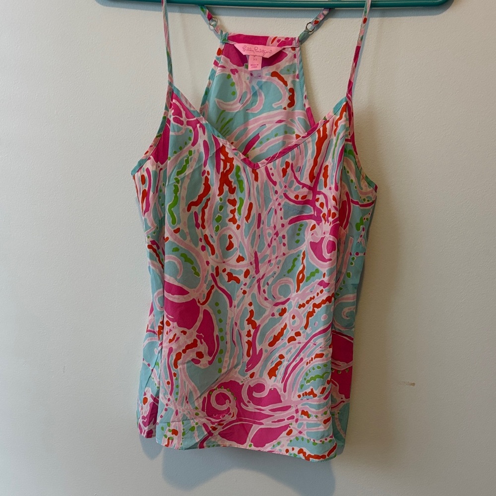 Lilly Pulitzer Pink and Blue Swirl Camisole